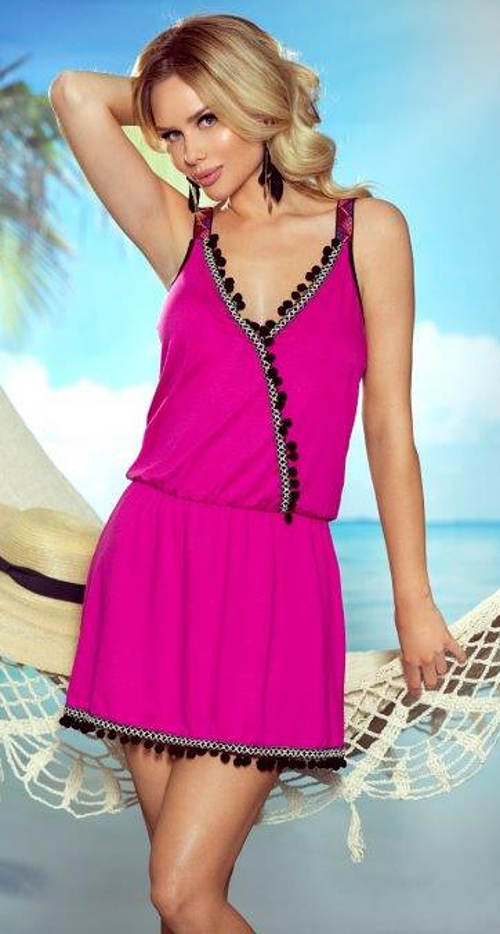 Letní plážové šaty zavinovacího vzhledu