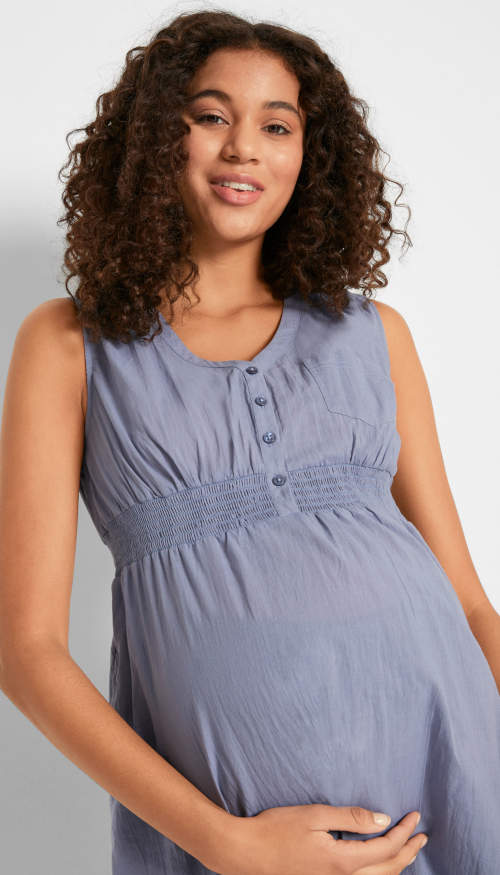 Bavlněné letní šaty pro těhotné