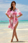 Luxusní dámské plážové šaty v nadčasovém vzoru